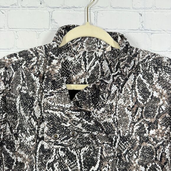 Soft Surroundings Jacket Women Medium Animal Print Mob Wife Water Resistance - Picture 6 of 12